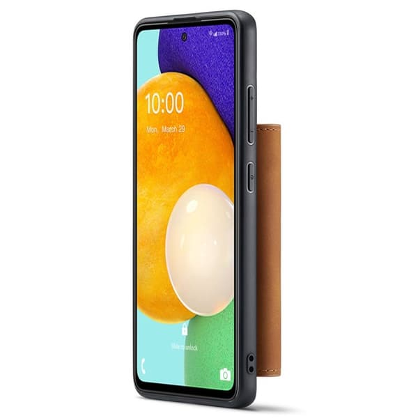 DG.MING Konstläder Plånboksfodral för Samsung Galaxy A53 5G - Brun