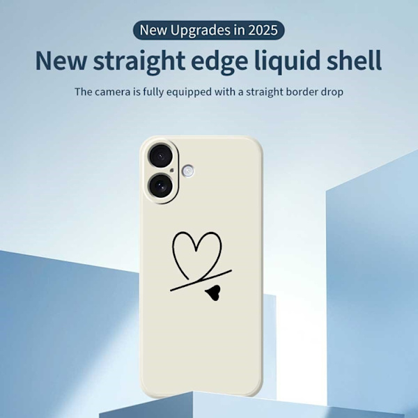 Mobilskal till iPhone 17 Love Pattern Printing Straight - Beige Beige