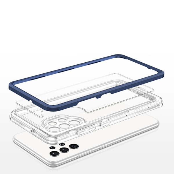 Galaxy A32 5G Skal Clear 3in1 - Blå