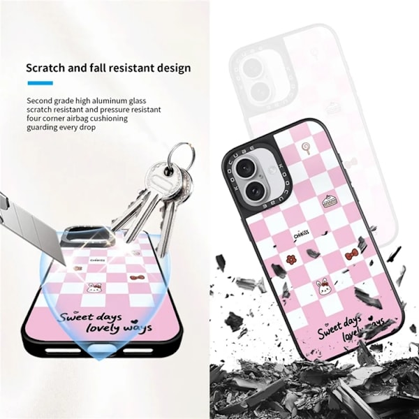 Mobilskal till iPhone 16 Plus MagSafe Aluminium Silikon Rosa