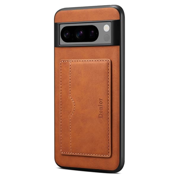 DENIOR Google Pixel 8 Pro Fodral Konstläder Ställ - Brun