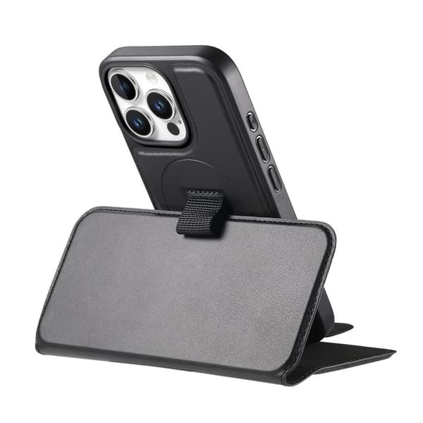 CASENEO iPhone 16 Pro Max Plånboksfodral Konstläder - Svart