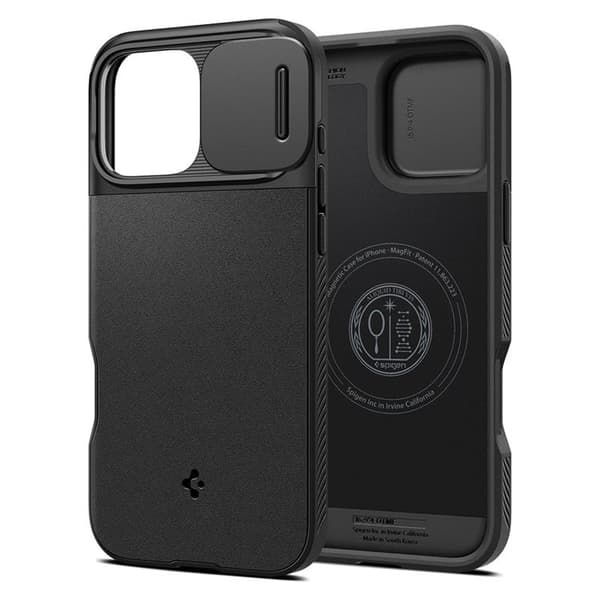Spigen telefontaske til iPhone 16 Pro Max MagSafe Optics Armor - Sort Svart