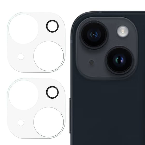 [2-PACK] iPhone 15 Plus/iPhone 15 Kameralinsskydd i Härdat glas - Clear Transparent