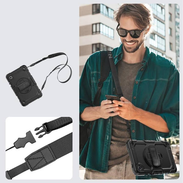 Tech Protect Galaxy Tab A9 Fodral Canvas - Svart