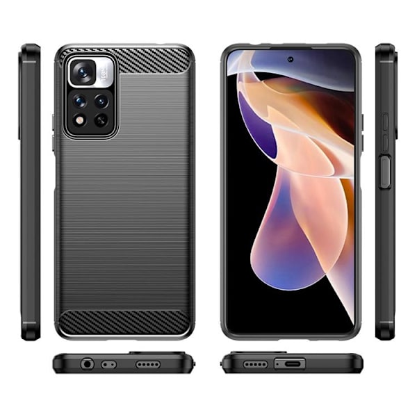 Carbon Flexible Skal Xiaomi Poco X4 NFC 5G - Svart Svart