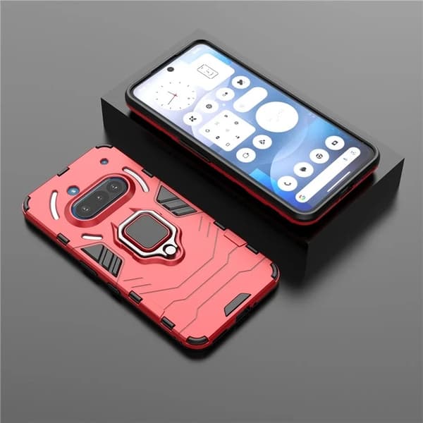 Mobilskal till Nothing Phone (3a) Ringhållare Kickstand - Röd