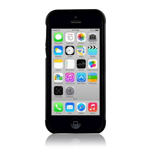 ITSkins Evolution -kotelo Apple iPhone 5C:lle (musta) + näytönsuoja Black