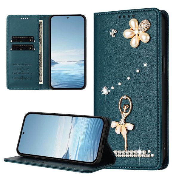 Plånboksfodral för Samsung Galaxy S26 Plus Konstläder RFID - Grön
