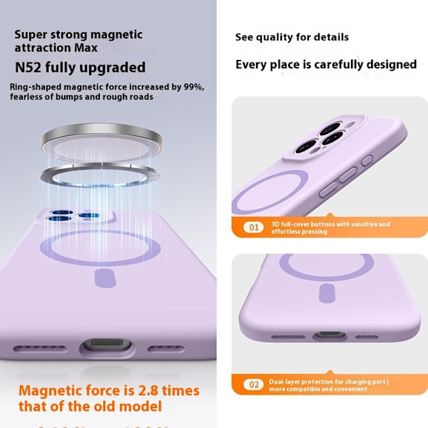 Mobilskal till iPhone 16 Pro MagSafe Precise Cutouts - Gul Gul
