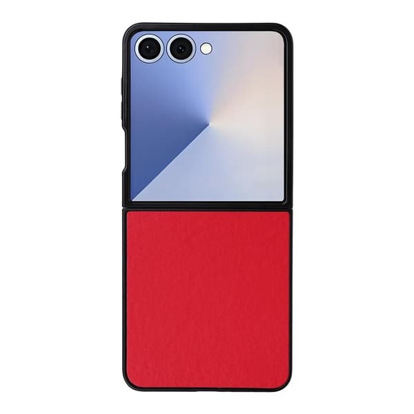 Mobilskal till Galaxy Z Flip7 PU Läder Protective - Röd Röd