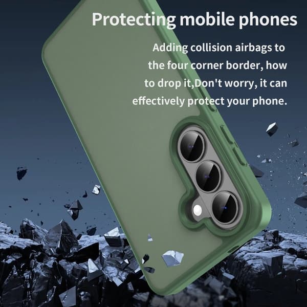 Samsung Galaxy S26 Plus Skal Plast Touch Matte Anti Drop - Olivgrön