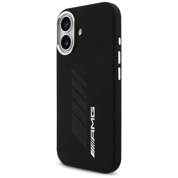 AMG telefontaske til iPhone 17 MagSafe silikone oversize rhombs - sort Svart