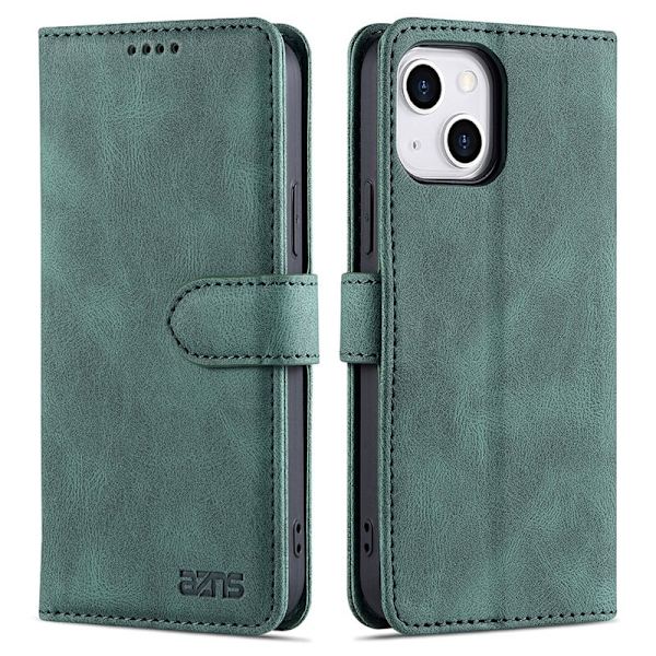 AZNS iPhone 13 mini Plånboksfodral Konstläder - Grön