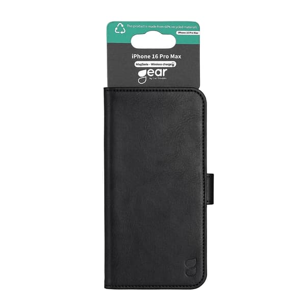 GEAR iPhone 16 Pro Max Plånboksfodral MagSafe - Svart Black