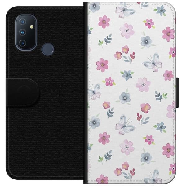 OnePlus Nord N100 tegnebog med blomster og sommerfugle