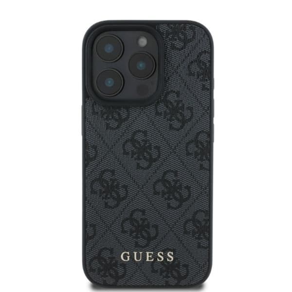 Guess telefontaske til iPhone 16 Pro Max 4G Metal Guld Logo - Sort Black