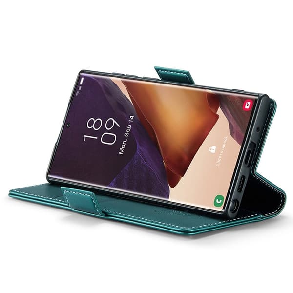 CASEME Plånboksfodral Konstläder för Samsung Galaxy Note20 Ultra - Grön