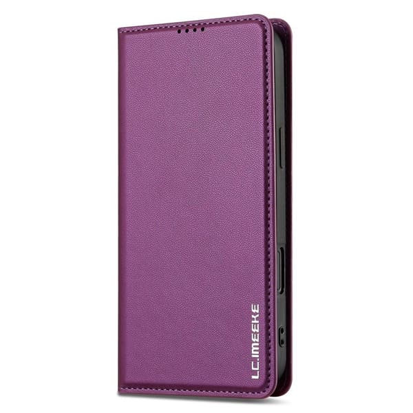 LC.IMEEKE L1 Series iPhone 16 Plånboksfodral Konstläder - Lila