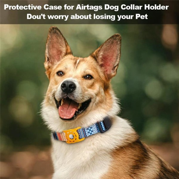 Airtag Skal Digital Printing Pets Collar Cross Border - Orange