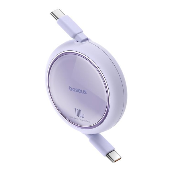 Baseus Retractable Free2Draw Mini USB-C - USB-C 100W 1m - Lila