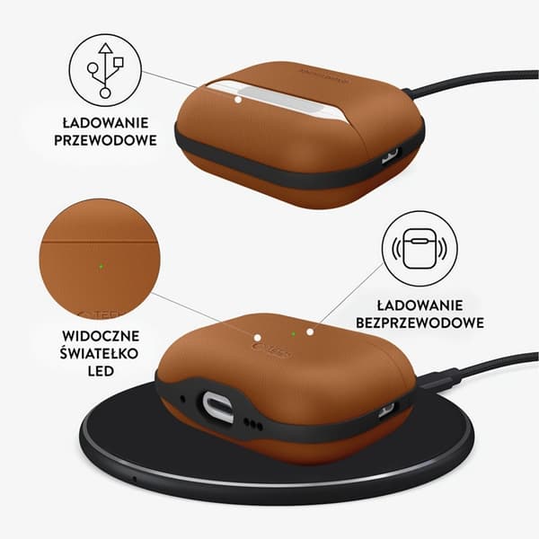 Tech-Protect Apple Airpods Pro 3 Etui Natural Fit - Brun