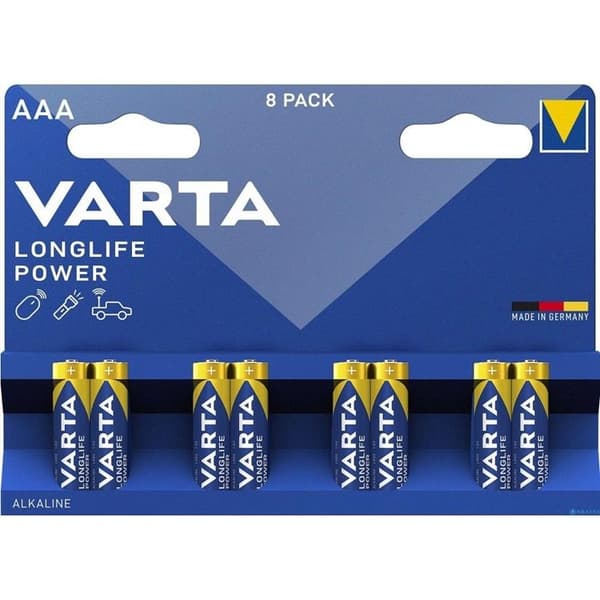 Varta 8-st Alkaliskt Batteri R3 (AAA) Longlife Power