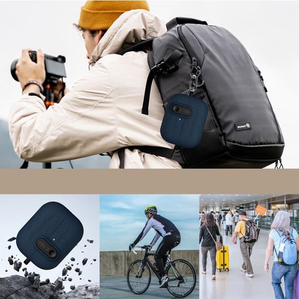 Tech-Protect Galaxy Buds 3/3 FE/3 Pro-etui, slank krog Blå