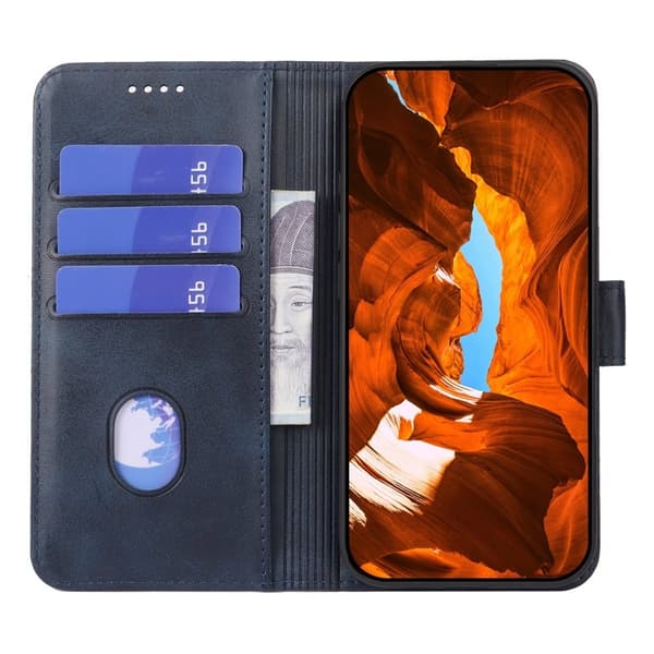 Samsung Galaxy S26 Plus Plånboksfodral Ställ Magnetisk Stängning Konstläder Blå