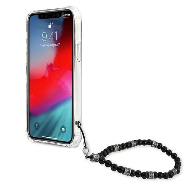 Guess Skal iPhone 12 & 12 Pro Black Pearl - Läpinäkyvä Transparent