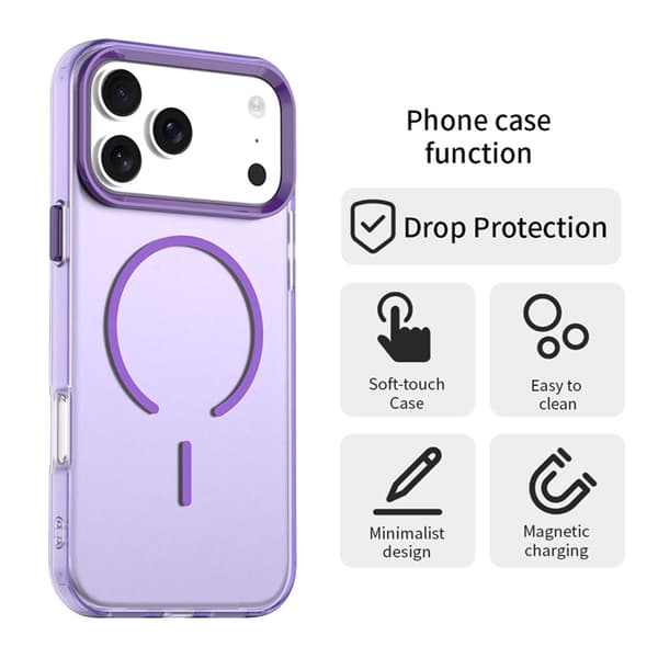 Mobilskal till iPhone 17 Pro Max MagSafe C-shaped Candy Color - Lila Lila