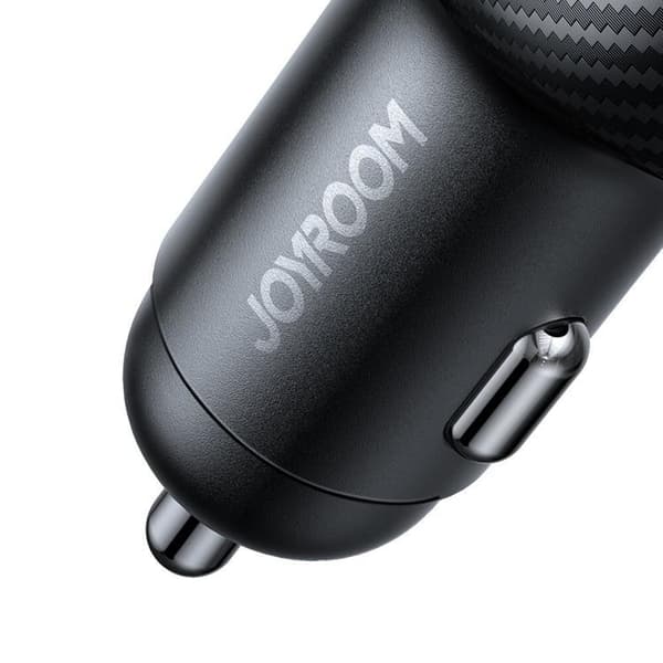Joyroom Billader 30W 2x USB-C USB-A med Display - Sort Black