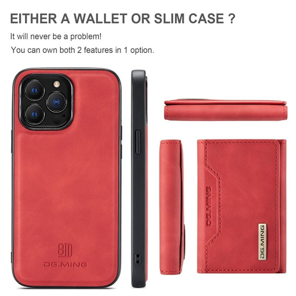 DG.MING M2 Series Mobilskal till iPhone 15 Pro Max Shockproof Röd