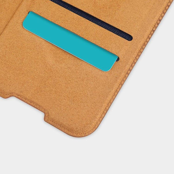 Nillkin Qin Läder Fodral Xiaomi Redmi Note 9T 5G - Brun Brun