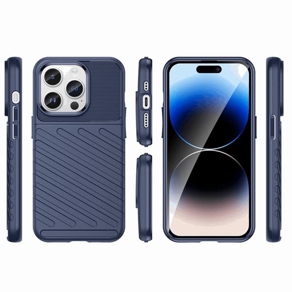 iPhone 15 Pro Mobilskal Thunder Armored - Blå Blå