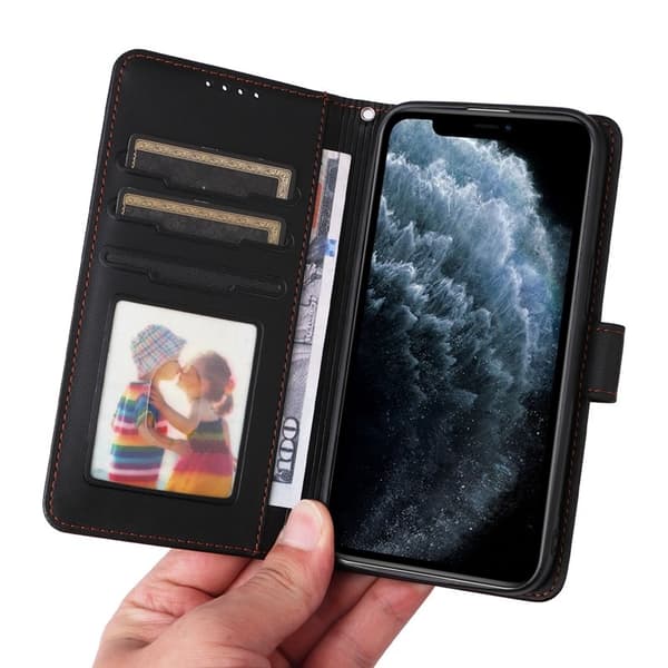 BETOPNICE iPhone 11 Pro Plånboksfodral Magnetiskt Konstläder - Svart