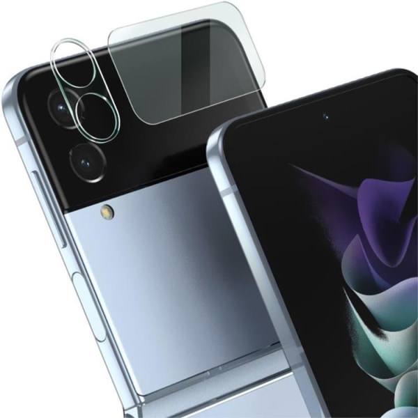 [1 pakkaus] Galaxy Z Flip 4 -kameran linssin suojus karkaistua lasia HD - Clea