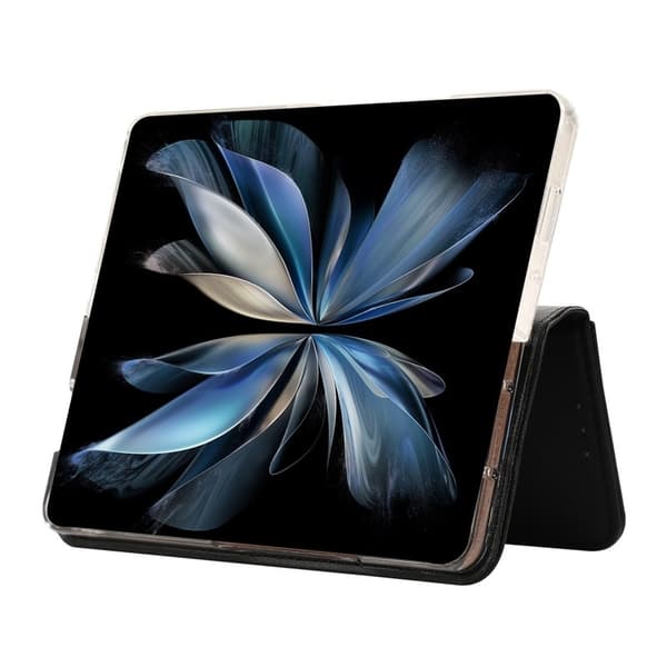 ABEEL Samsung Galaxy Z Fold5 5G Plånboksfodral Konstläder Svart
