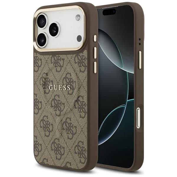 Guess Mobilskal till iPhone 17 Pro Max MagSafe 4G PU Classic Logo - Brun Brun