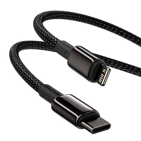 Baseus USB-C till Lightning kabel 20 W 1m Fast - Svart Svart
