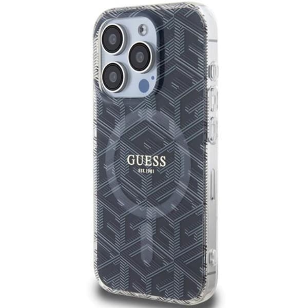 Guess iPhone 15 Pro Max -puhelinkotelo Magsafe IML GCube - Musta Black