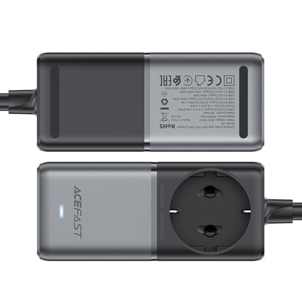 Acefast Bordsladdare 3x USB-C/2x USB-A - Svart Svart
