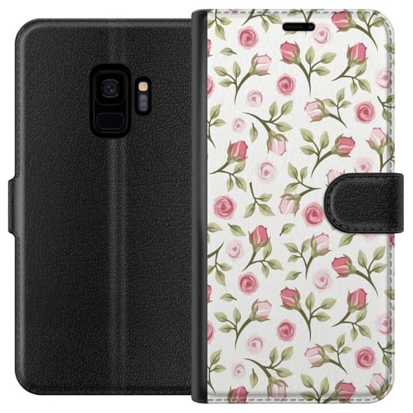 Plånboksfodral till Samsung Galaxy S9 med Blommigt