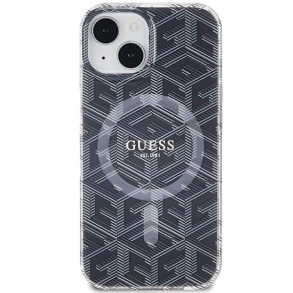 Guess iPhone 15/14 Plus Mobilskal Magsafe IML GCube - Sort