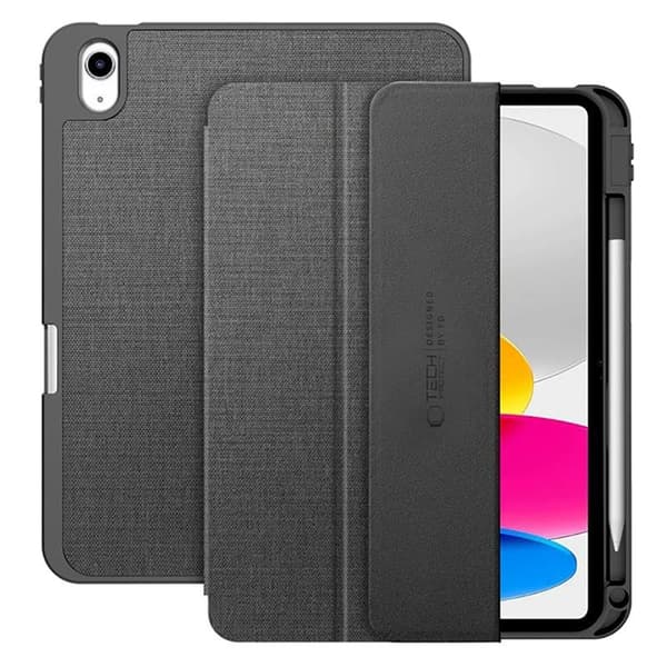 Tech-Protect iPad 10.9 (2022)/ iPad 11"(2025) Fodral Canvas - Charcoal Grå Grå