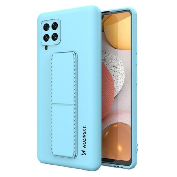 Wozinsky Kickstand Silicone Skal Samsung Galaxy A42 5G - Ljus Blå Blå