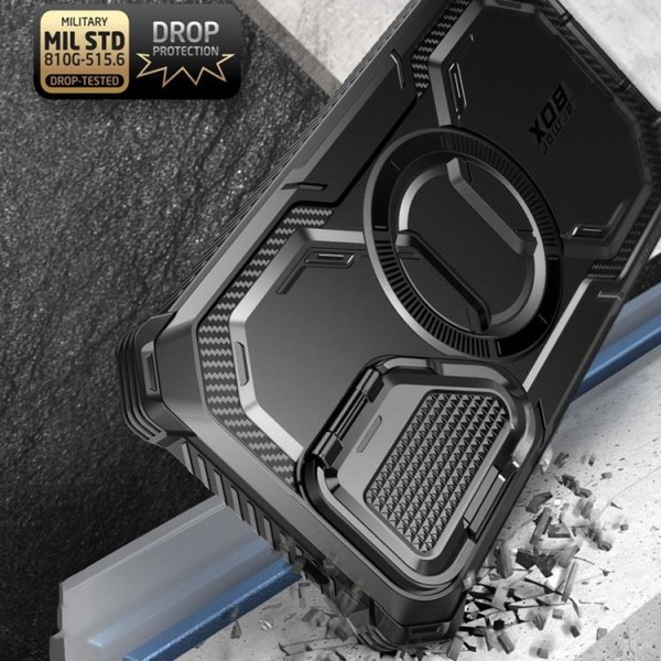 SupCase Galaxy S24 matkapuhelinkotelo Magsafe Armorbox - musta