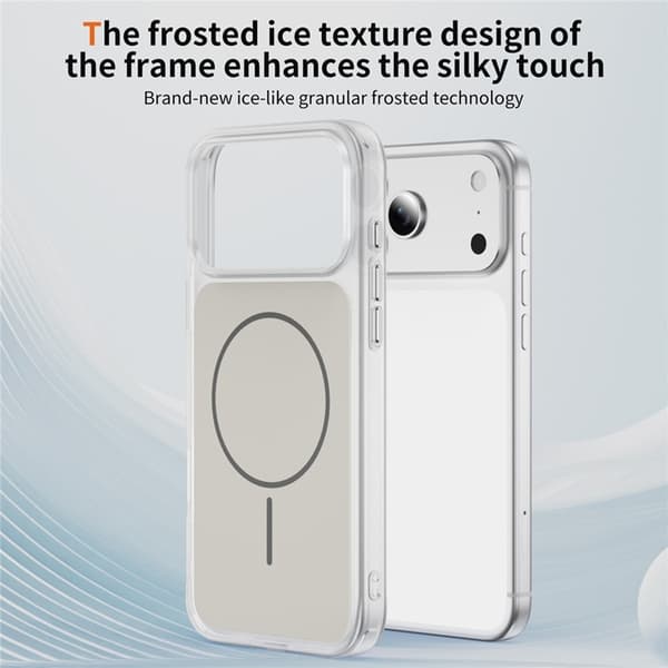 Mobilskal till iPhone 17 Pro Max MagSafe Skin Touch TPU PC - Vit Vit