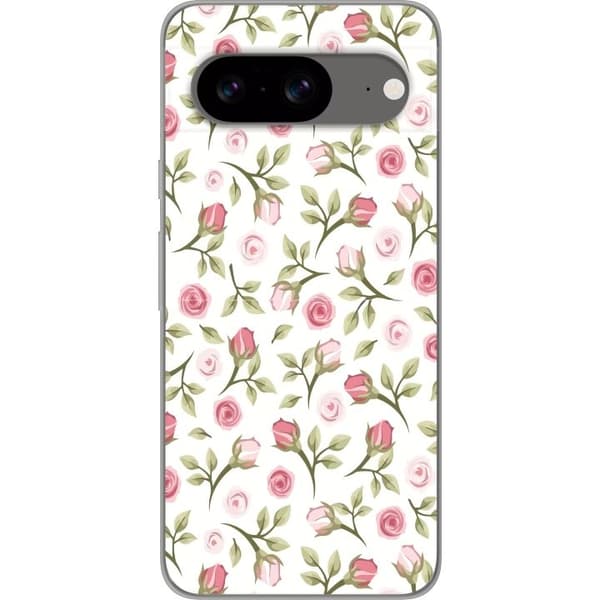 Mobiltelefon taske til Google Pixel 8 med blomster
