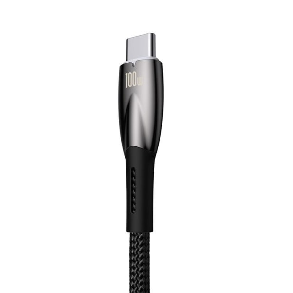 Baseus Glimmer USB-A till USB-C 100W Kabel 2m - Svart